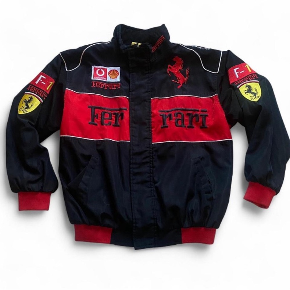 Vintage 90’s Ferrari Black and Red Racing Jacket